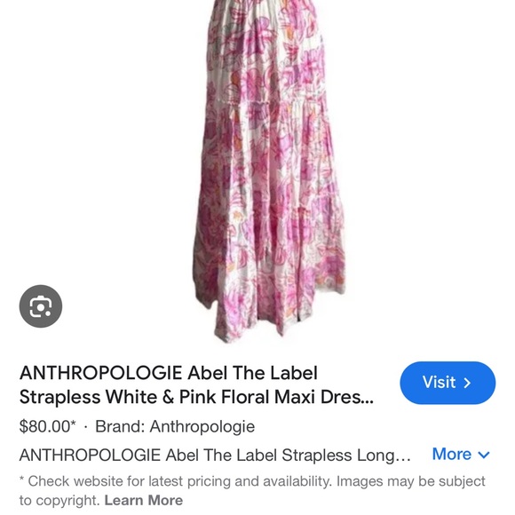 Anthropology’s strapless dress - Picture 4 of 7